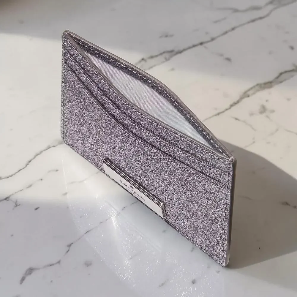 Kate Spade Kenzie Boxed Glitter Small Cardholder in Candied Flower KJ006